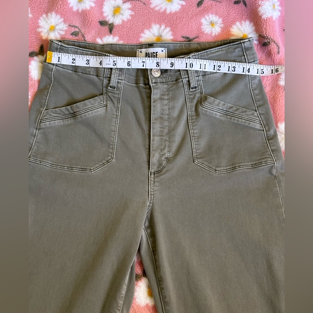 Paige Anessa High Rise Wide Leg Welt Utility Pocket Cropped Jeans Size 28 EUC - Picture 11 of 14